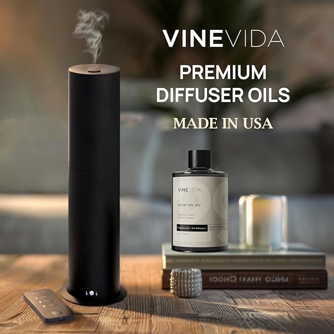VINEVIDA [16 Fl Oz] Cuban Tobacco Fragrance Oil for Cold Air Diffusers, Essential Oils for Diffuser Oil Refill & Air Freshener Room Spray