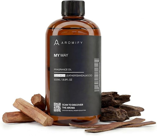 My Way Diffuser Oil, Inspired by 1 Hotel Miami Beach, 16.9 FL Oz, 500 mL, Hotel Scent Diffuser Oil, My Way Aromatherapy Blend of Essential Oils for Home & Office, Leather & Sandalwood Scent.