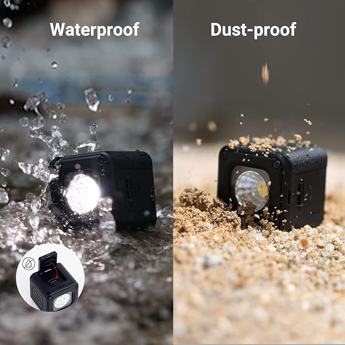 SmallRig RM01 Mini LED Video Light Waterproof Portable Lighting Kit with 8 Color Filters, Barndoor, Diffuser, Dimmable Fill Light 5600K CRI95, Lume Cube Camera Light for Macro Photography, Stop Motion