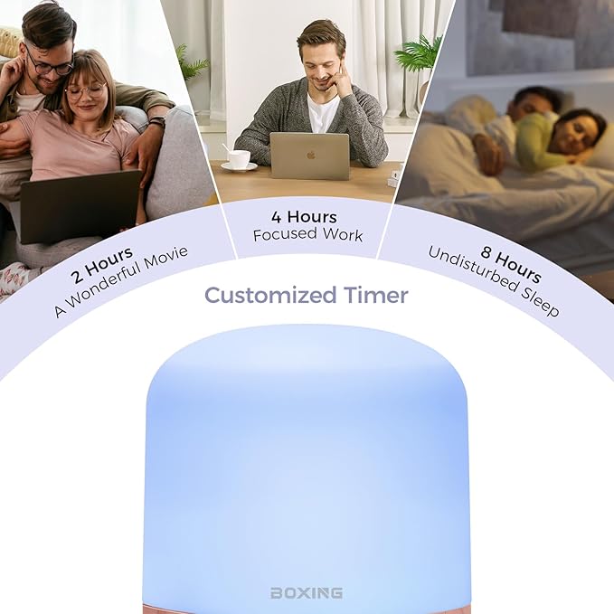 BOXING Essential Oil Diffuser for Home and Bedroom, Quiet Aromatherapy Diffuser with Auto Shut Off, Soft Night Light, Relaxing Aroma Gift for Women, Office and Yoga