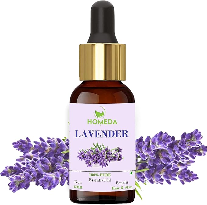 Organic Lavender Essential Oil with Glass Dropper (0.5 fl oz, 15ml), Aceite Esencial De Lavanda, Natural Lavender Oil for Sauna Oil, Diffuser, Skin, Hair, Humidifier, Laundry Soap, Aromatherapy
