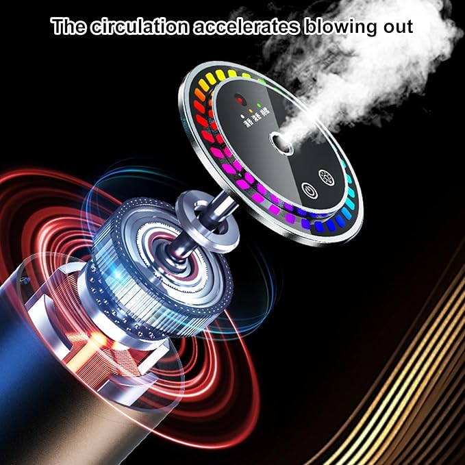 Worparsen Mist Ultrasonic Humidifier Car Fragrance Diffuser Sure Here's A Product Title for Listing Air Freshener with Colorful Light Rechargeable Auto Pine Needles