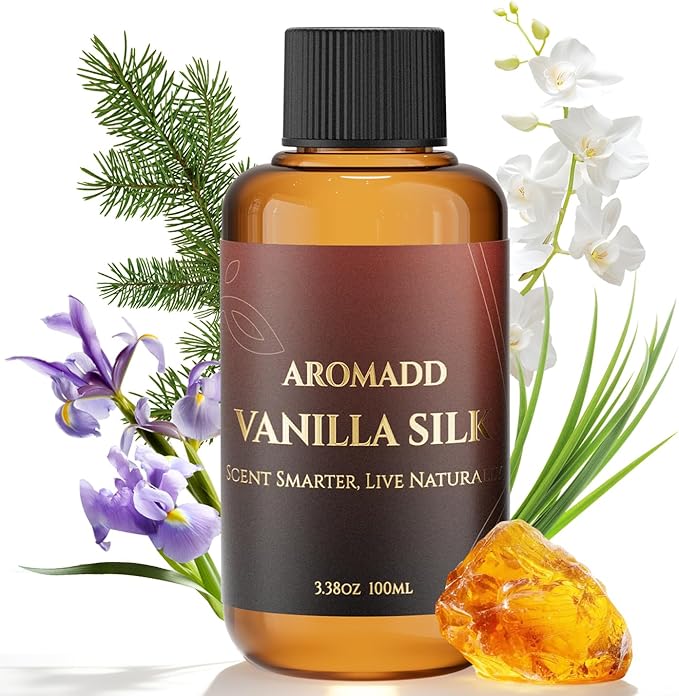 AROMADD AROMADD Vanilla Silk Diffuser Oil Inspired by Luxury Hotel Scent 3.38 Fl Oz (100ml), Aroma Diffuser & Hotel Fragrance Diffuser Oil, Essential Oil Diffuser for Aromatherapy, Long-Lasting