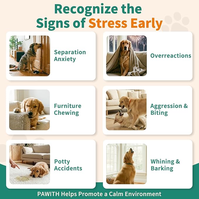 Dog Calming Diffuser with Pheromones – Calming Diffuser for Dogs, Helps Reduce Anxiety, Stress & Barking, Drug-Free Dog Pheromone Diffuser with 2 Refills