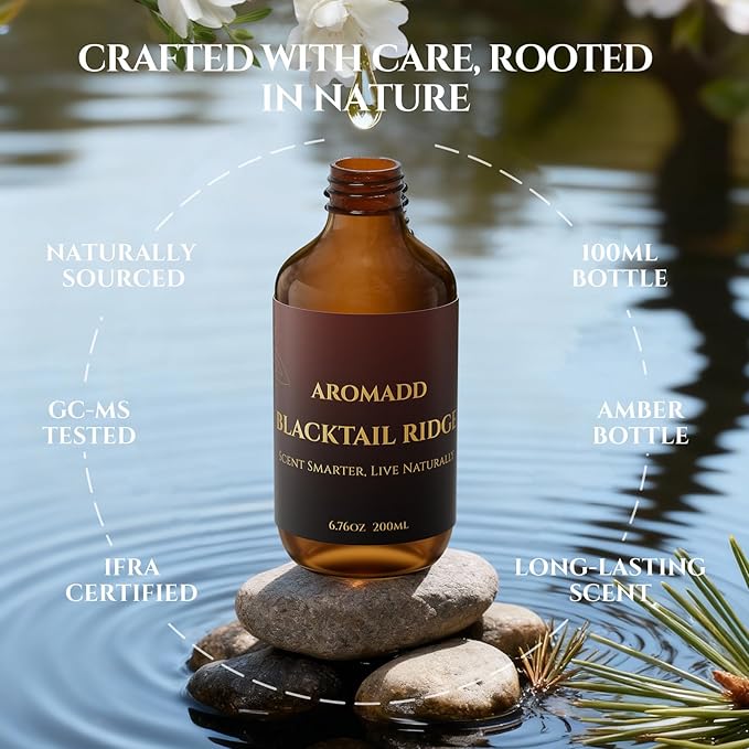 Aromadd Blacktail Ridge Diffuser Oil Inspired by Luxury Hotel Scent 6.76 Fl Oz (200ml), Aroma Diffuser & Hotel Fragrance Diffuser Oil, Essential Oil Diffuser for Aromatherapy, Long-Lasting