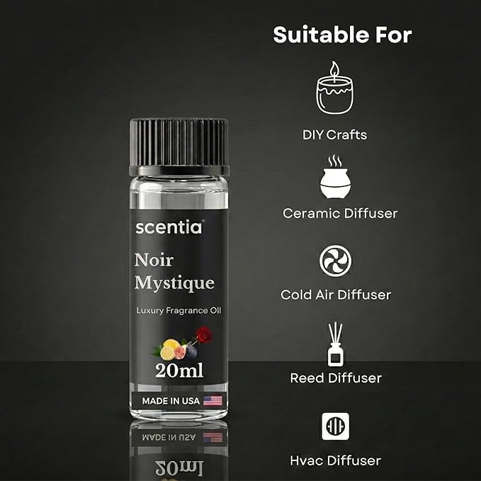 Scentia Luxury Fragrance Collection Diffuser Oils – 3×20 ml Aromatherapy Set | Premium Scents Inspired by 5-Star Destinations | Long Lasting Aroma, Gift-Ready Essential Oil Blend