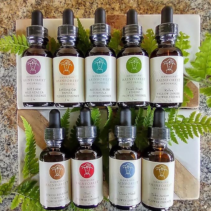 Full Set Hawaiian Flower Essences Kit - 9 Bottles Total