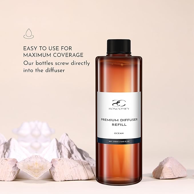 Diffuser Oil Luxury Essential Oils for Diffuser Refill & Air Freshener,Long-Lasting Natural Home Fragrance and Hotel Scent for Diffusers - 8.45 Fl.oz(250ml), Ocean