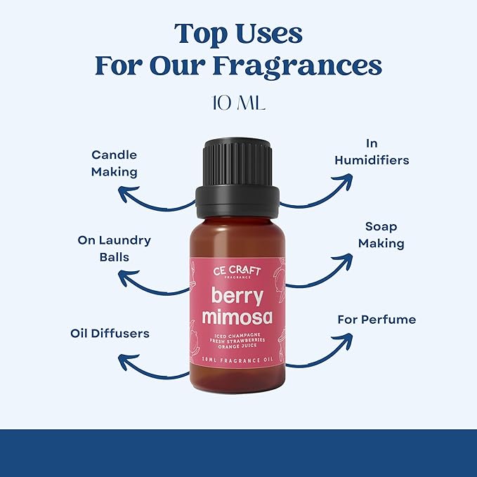 CANDECraftCo Premium Fragrance Oil – Diffuser Oils Fragrances Scented for Home, Candle Soap Making Supplies, Aromatherapy Blends for House (0.34 Fl Oz) (2-Pack, Iced Vanilla Woods)