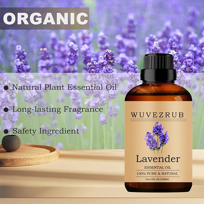 Lavender Essential Oils 120ML, 100% Pure and Natural Essential Oil for Aromatherapy Diffuser - 4 Fl Oz/Lavender