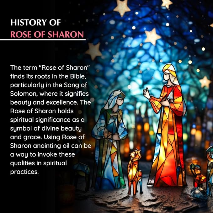 Rose of Sharon Anointing Oil 9ml (0.3 fl oz.)| Blessings from The Holy Lands | Blessed from Jerusalem | Biblical Spices | Christian Gifts | Holy Oil for Prayer and Protection