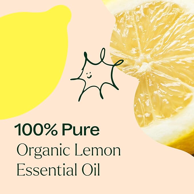 Plant Therapy Organic Lemon Essential Oil 100 mL (3.3 oz), 100% Pure, USDA Certified Organic, Undiluted, Aromatherapy for Cleaning, Skin Care, and Immune Support