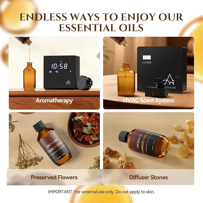 Aromadd Bergamot Coastal Diffuser Oil Inspired by Luxury Hotel Scent 6.76 Fl Oz (200ml), Aroma Diffuser & Hotel Fragrance Diffuser Oil, Essential Oil Diffuser for Aromatherapy, Long-Lasting