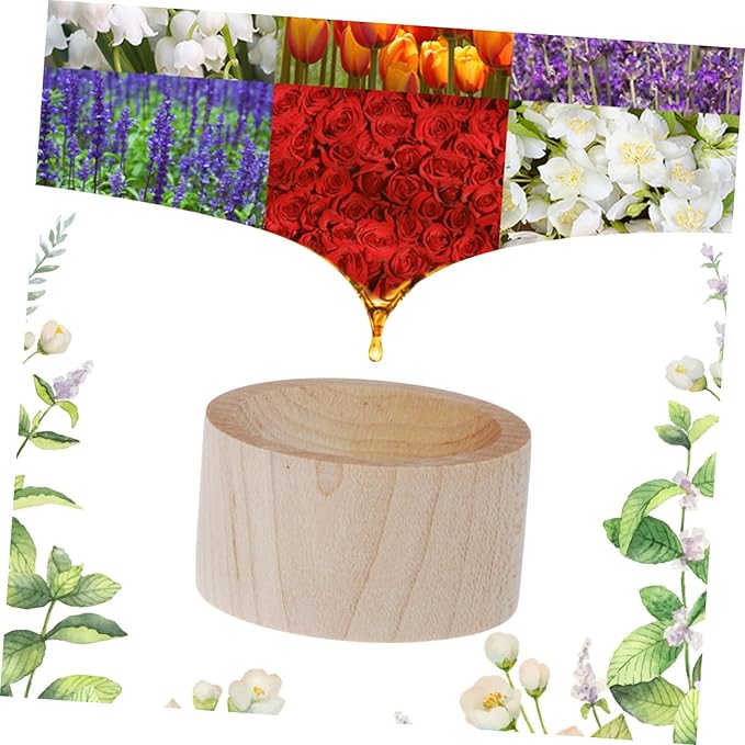 Abaodam Wooden Essential Oil Diffuser Cherry Wood Natural Desktop Incense Diffuser Portable Practical Aromatherapy Scent Block for Home Bedroom Air Freshener
