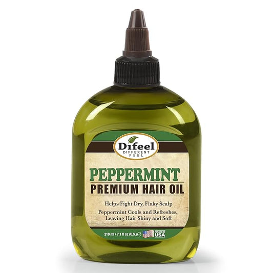 Difeel Premium Natural Hair Oil - Peppermint Oil 7.1 Ounce - For Dry & Flaky Scalp, Cools & Refreshes Hair, Leaves Hair Shiny & Soft, Provides Immediate & Long Lasting Benefits For Hair