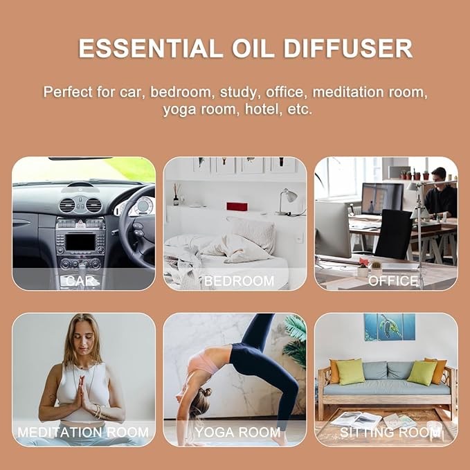 Premium Cherry Wood Essential Oil Diffuser for Bedroom and Office Lightweight Aromatherapy Stand with Natural Scent Decorative Wooden Perfume Diffuser Ornament