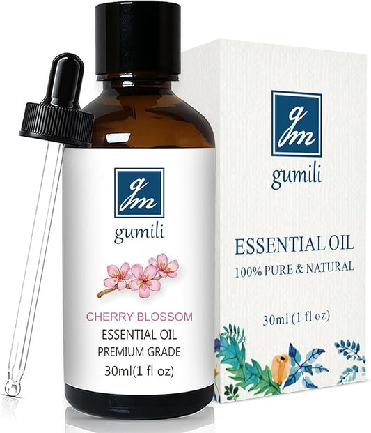 GM Gumili Cherry Blossom Essential Oil, Home Fragrance Oil, Scent Oils for Candle Making, Soap, Dryer Balls, Diffusers, Laundry, Slime -1 oz /30ml