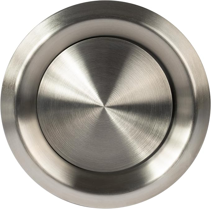 Repa Market ø4" Inch Stainless Steel Universal Diffuser - Adjustable Valve - Optimal Airflow - Air Intake, Exhaust Duct Ventilation - Round Metal Soffit Vent Grille Cover - Home Office, Wall Ceiling
