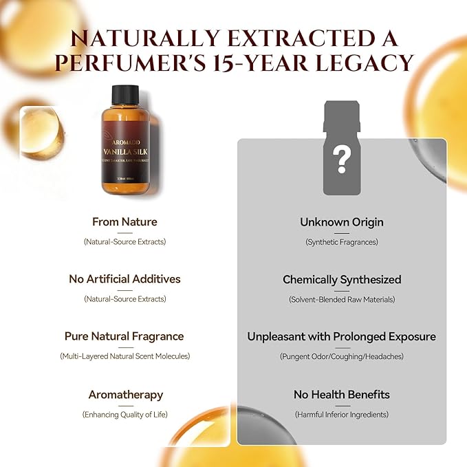 AROMADD AROMADD Vanilla Silk Diffuser Oil Inspired by Luxury Hotel Scent 3.38 Fl Oz (100ml), Aroma Diffuser & Hotel Fragrance Diffuser Oil, Essential Oil Diffuser for Aromatherapy, Long-Lasting