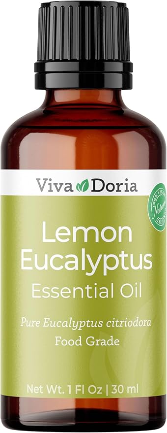 Viva Doria Lemon Eucalyptus Essential Oil, 100% Pure, Natural, Lemon-Eucalyptus Essential Oil, Undiluted, for Aromatherapy | Food Grade, 30 mL (1 Fluid Ounce)