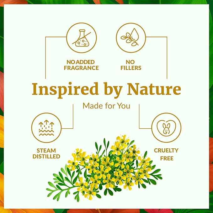 SVA Rue Essential Oil – 1 Fl Oz – 100% Natural Rue Oil - for Diffuser, Hair Care, Face, Skin Care, Aromatherapy, Scalp and Body Massage, Soap and Candle Making - with Dropper