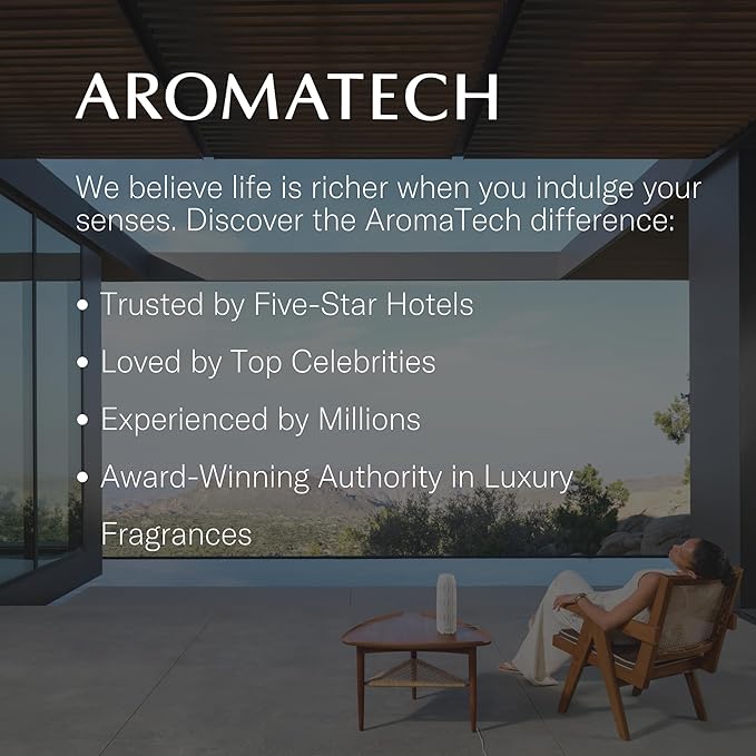 AromaTech Santal Aroma Essential Oil Blend: Luxury Hotel Inspired Aromatherapy with Amber, Vanilla, Cedar & Sandalwood for Ultrasonic Diffusers (2 Fl Oz (Pack of 1))