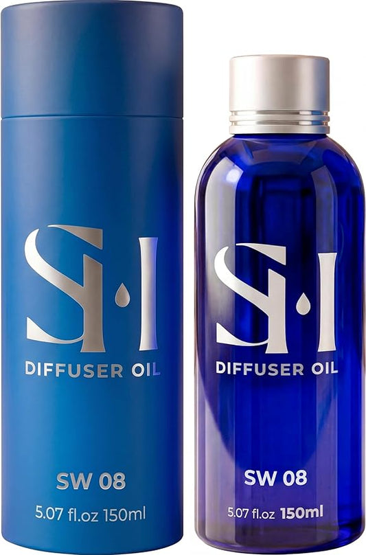 Sandalwood SW08 Hotel Scent Diffuser Oil | 5.07 Fl oz (150 ml) - Waterless Diffuser Oil Refill & Highly Concentrated Fragrance Oil, Diffuser Oil Scents Luxury, Hotel Oil Diffuser