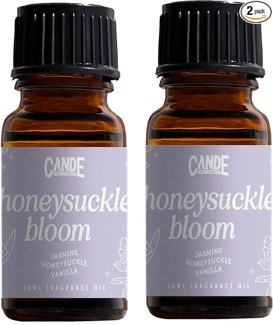 CANDECraftCo Premium Fragrance Oil – Diffuser Oils Fragrances Scented for Home, Candle Soap Making Supplies, Aromatherapy Blends for House (0.34 Fl Oz) (2-Pack, Honeysuckle Bloom)