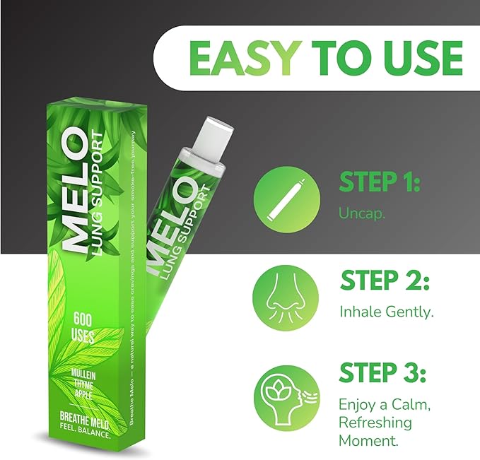 Nicotine Free Vapors Pens - Lung Detox & Cleanser Support with 600 Uses, Natural Apple, Thyme & Mullein Herbal Pen, Quit Smoking Inhaler Stick - All Natural, Healthy Inhaler