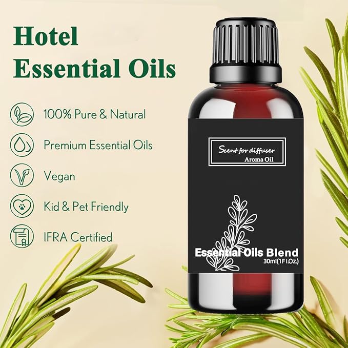 My Way Essential Oil Inspired by Luxury Hotel for Diffusers, Pure Diffuser Oil, Lemon, Tuberose and Vanilla, Home Luxury Scent - 30ML