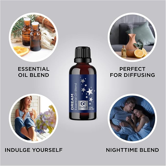 Aromatherapy Essential Oils Blends Set - Dream and Breathe Essential Oil Set for Diffuser with Sleep and Relaxing Essential Oils for Diffusers Aromatherapy - Premium Essential Oils Set for Diffusers