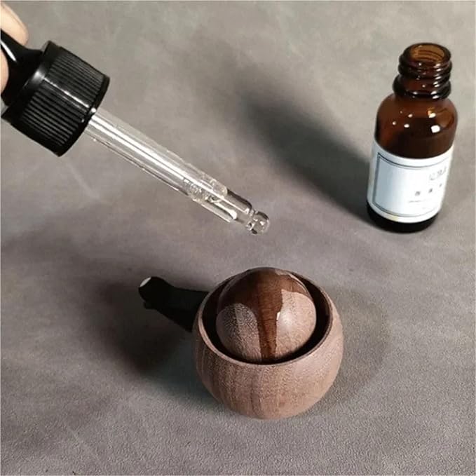 10pcs Car & Home Essential Oil Diffuser Made of Wood Mini Cute Natural Fragrance Diffuser Suitable for Bedroom Living Room Bathroom(Beech Wood)