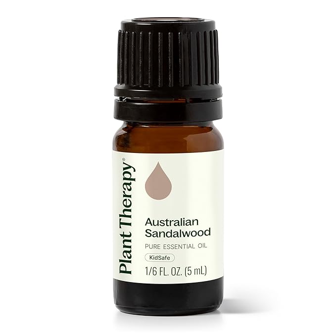 Plant Therapy Australian Sandalwood Essential Oil, 5 mL (1/6 oz), 100% Pure and Undiluted, Great for Essential Oil Diffusers and Skincare DIYs