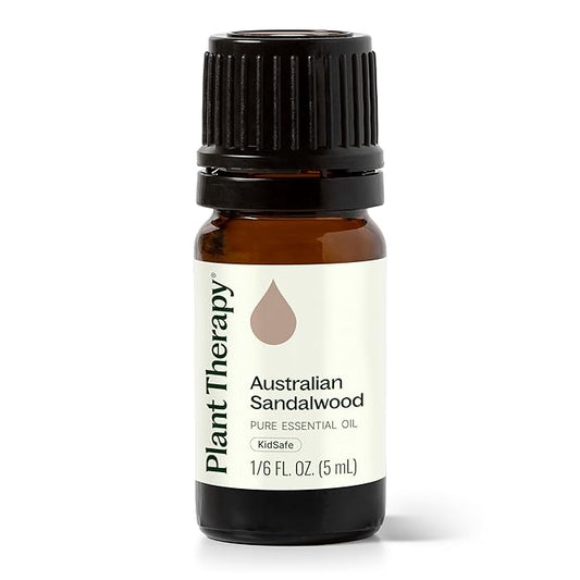 Plant Therapy Australian Sandalwood Essential Oil, 5 mL (1/6 oz), 100% Pure and Undiluted, Great for Essential Oil Diffusers and Skincare DIYs