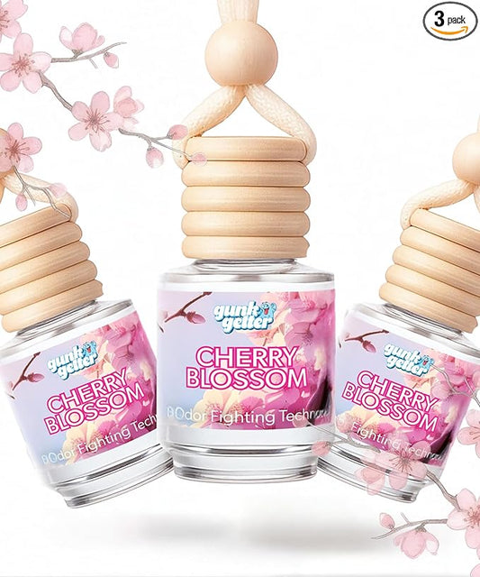 Hanging Air Freshener Car Diffusers - Long Lasting Scent, Odor Eliminator, Home Essentials, Fresh car fragrance diffuser - 3 Pack- Cherry Blossom