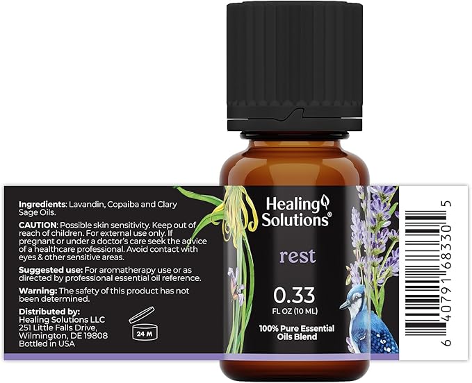 Healing Solutions Rest Blend Essential Oil - 0.33 Fluid Ounces