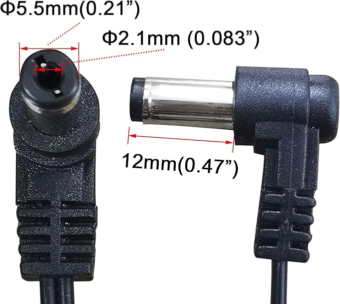 Samyo 24V 0.65A AC to DC Adaptor Switching Power Supply Replacement Cord Cable for 100ml / 120ml / 300ml / 500ml Essential Oil Diffuser UL Listed 5.7Ft - Black