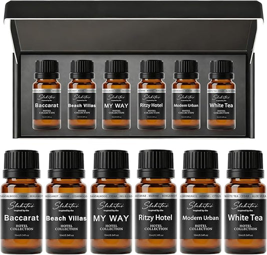 Hotel Diffuser Oil Gift Set – Luxury Hotel Inspired Fragrance Oils for Diffusers, Premium Aromatherapy Home Fragrance, Long Lasting Scent for Bedroom, Spa & Office (Hotel Fragrance Set 10ml*6)