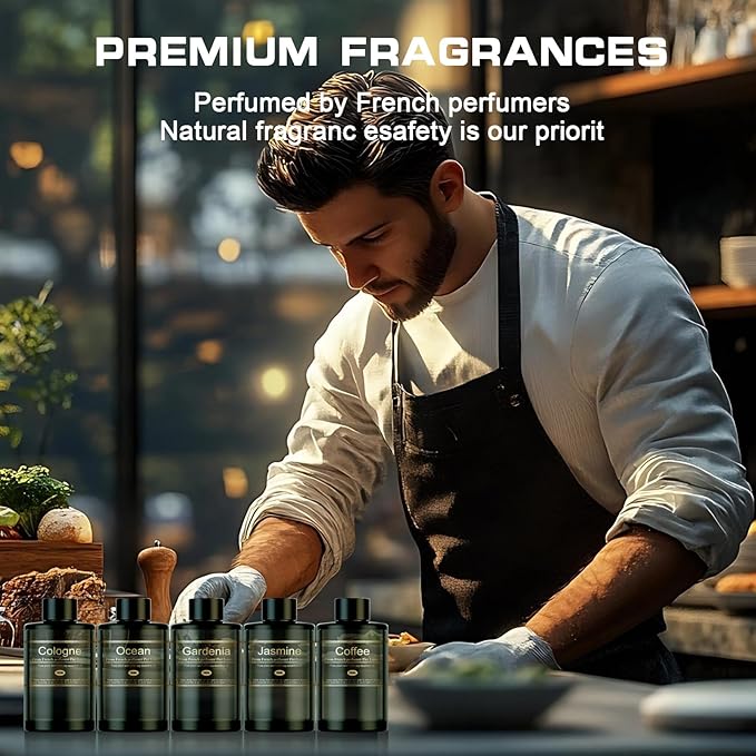 Car Air Freshener Refill for Men & Women 6.09 FL OZ /180ML-9 Month Ocean Scent Essential Oil Perfume, Essential Oil Made of Natural Plant Extracts, Compatible with Car Diffusers for Home/Office