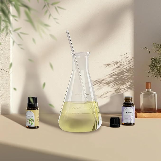 Natural Essential Oil Blend Set - 6x10ml Floral Garden Collection - Plant-Based Scented Oils for Diffuser, Humidifier, Home Fragrance & DIY - Vanilla, Sandalwood, Lavender, Jasmine, Rose, Magnolia