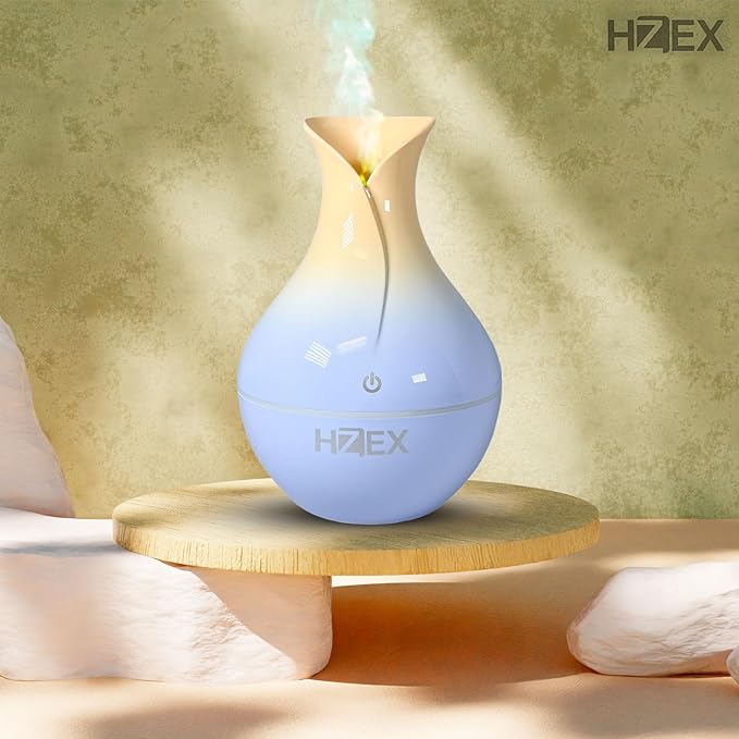 HZEX Spiral Essential Oil Diffuser with 7 Color Changing Lights and 5V USB Cable for Home Office, 130ml Mist Humidifier Silent Aroma Diffusers, Variant Colors (Orchid)