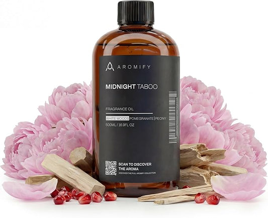 Midnight Taboo Diffuser Oil, Inspired by Luxury Hotels, 16.9 FL Oz, 500 mL, Hotel Scent for Home, Office, Bathroom, Aromatherapy Essential Oil, Lemon & Pomegranate Scents.