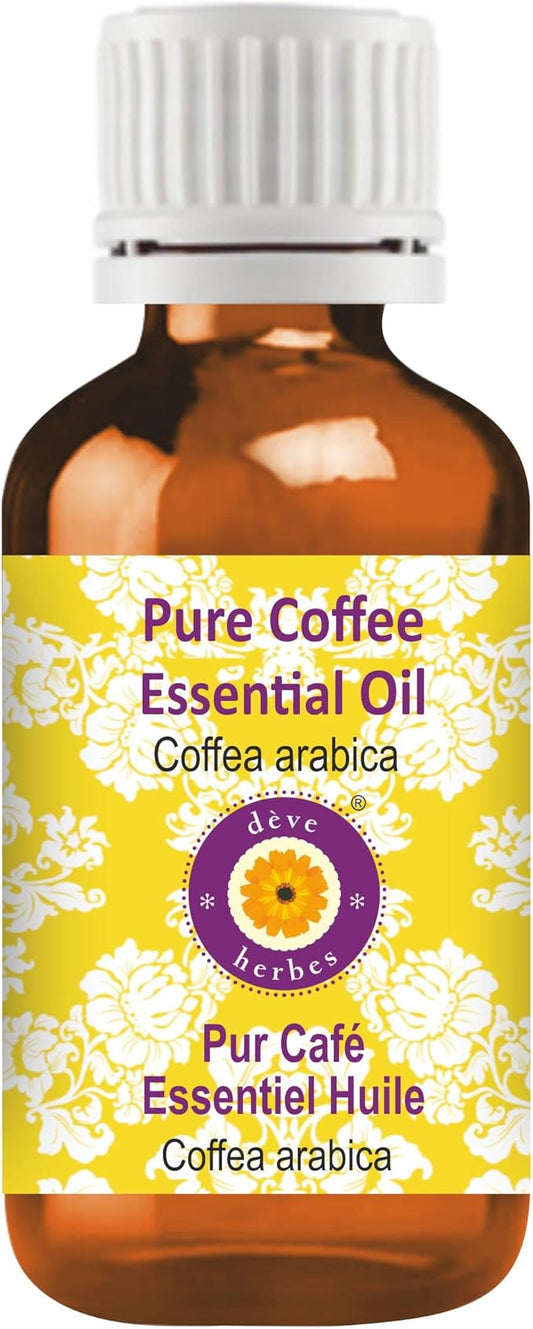 Deve Herbes Coffee Essential Oil (Coffea Arabica) Pure | Non-Sticky | Non-Greasy | Lightweight | Men & Women | All Skin Types | Steam Distilled 5ml