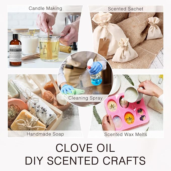 Clove Essential Oil, 100% Pure Natural Clove Oil for Oral Care, Teeth & Gums Care, Aromatherapy, Diffuser, Skin, Body, Soap and Candle Making, 100ML