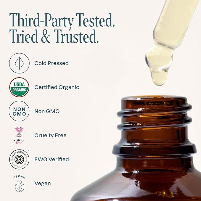 Cliganic Organic Sweet Almond Oil, 100% Pure - for Skin & Hair, Nourishing Carrier Oil for Face & Body