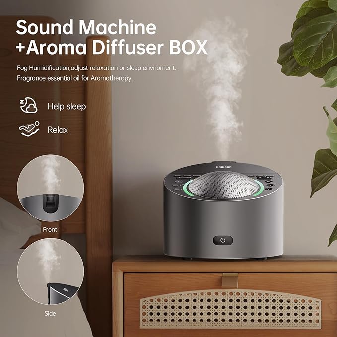 Aroma Diffuser Module is Available for ANWOON AN-AIO25-BU/GY/TL, 120ml Ultrasonic Essential Oil Diffuser,Cool Mist, Waterless Auto Off, Add Essential Oils for Sleep or Relaxation at Home, Office