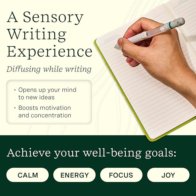 Lifelines Pen Diffuser, Walk in the Woods - 1mm Black Ballpoint Pen with Scented Essential Oil Blends – Aromatherapy Diffuser & Sensory Immersion Diffuse Aroma As You Write