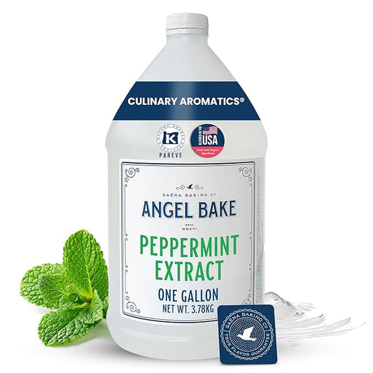 Pure Willamette Valley Peppermint Extract 2x, 1 Gallon - Natural Essence for Beverage Formulations, Bulk Manufacturing, Professional Foodservice - Kosher Certified, Vegan, Gluten-Free, Keto Friendly