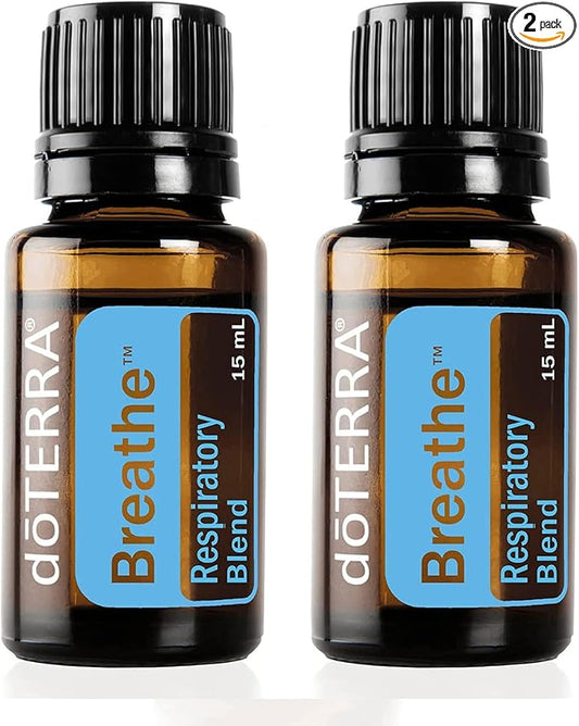 doTERRA Breathe Essential Oil Respiratory Blend 15 ml (Pack of 2)