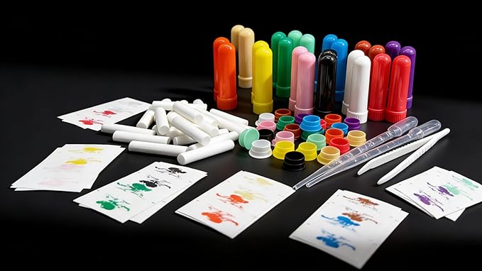 Nasal Inhaler Tubes - Kit Contains: 24 Empty Nasal Inhaler Tubes (with Wicks) 12 Extra Wicks,36 Writable Stickers, 2 Mini Droppers and 1 Tweezers